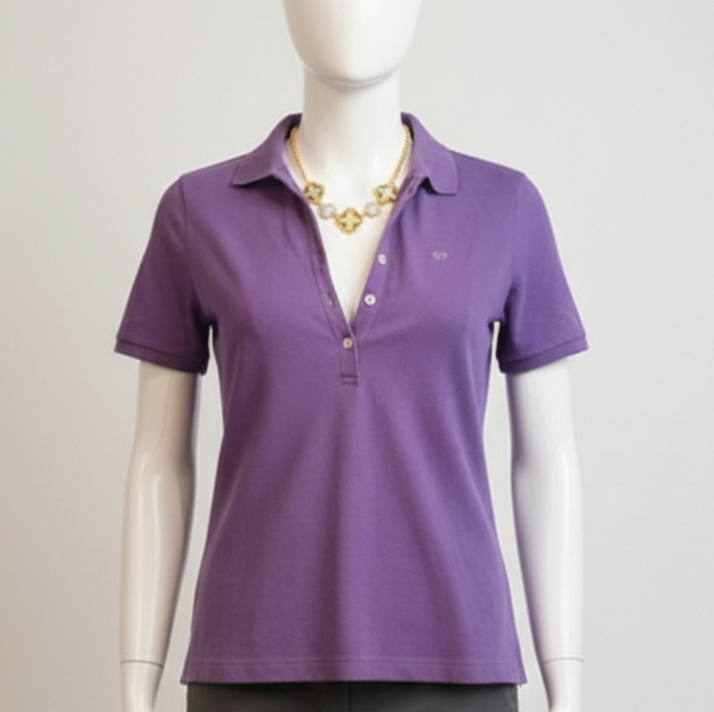 Escada Sport Purple Pique Cotton Polo Short Small